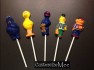 419sp Sesame Friends 5 Cavity Chocolate or Hard Candy Lollipop Mold 419sp Sesame Friends 5 Cavity Chocolate or Hard Candy Lollipop Mold